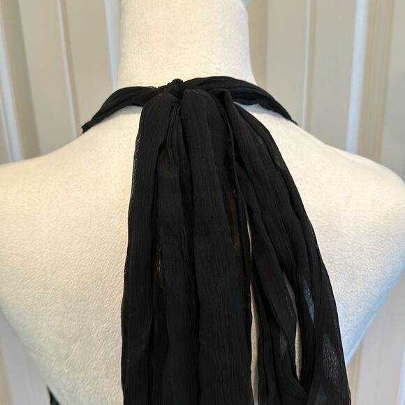 Donna Ricco size 10 Vintage Y2K Halter Open Back Silk Dress - Picture 11 of 16